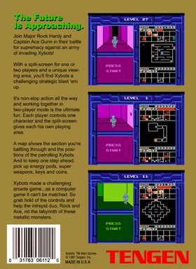 Xybots (USA) (Proto) (Unl) box cover back
